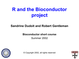 R and the Bioconductor project