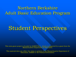 Northern Berkshire Adult Basic Education Program