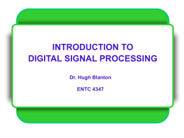 DISP-2003: Introduction to Digital Signal Processing