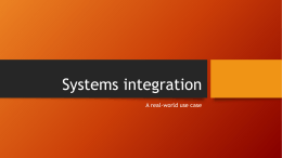 Systems integration - PUG Challenge Americas