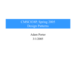 Design Patterns - UMD Department of Computer Science