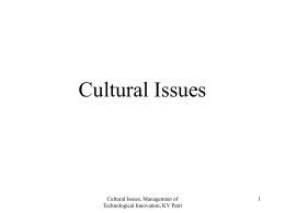 Cultural Issues - Home Page of City University Personal