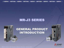MR-J3 - General introduction presentation