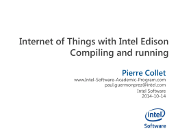 Internet of Things with Intel EdisonCompiling and running
