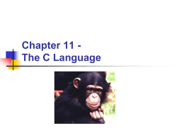Chapter 11 - The C Language