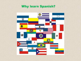 Why learn Spanish? POWERPOINT