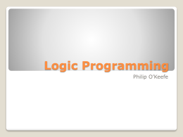 Logic Programming - Memorial University of Newfoundland