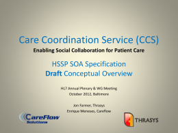 HL7 SOA - Care Collaboration Services