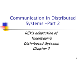 CS4513 Distributed Computing Systems