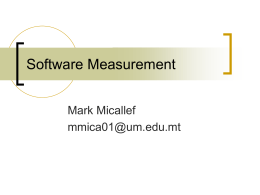 Software Measurement - Search