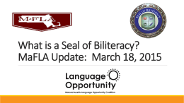 What is a Seal of Biliteracy?