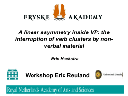 PowerPoint Presentation - A linear asymmetry inside VP