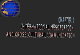 CHAPTER 3 INTERNATIONAL NEGOTIATION AND CROSS …