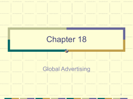 Chapter 18 Global Advertising 2