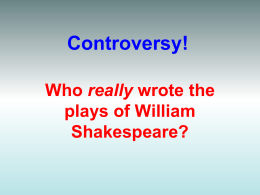Shakespearean Controversy: