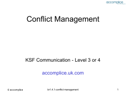 Conflict Management - Accomplice