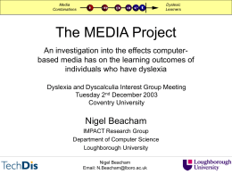The MEDIA Project - Loughborough University