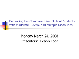 Enhancing the Communication Skills of Students with