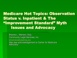 Medicare Appeals: An Overview of Issues and Advocacy