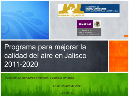 Programa para mejorar la calidad del aire en Jalisco 2011 …