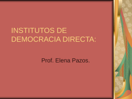 INSTITUTOS DE DEMOCRACIA DIRECTA: