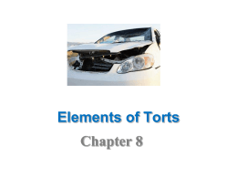 Business & Law of Torts