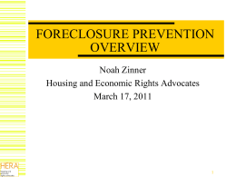 Foreclosure Process and Alternatives to Foreclosure