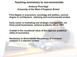 Teaching economics to non