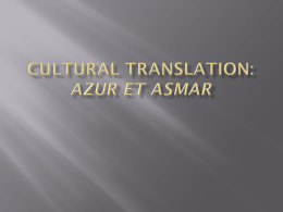 Cultural Translation: Azur et Asmar