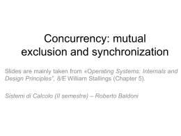 Concurrency: mutual exclusion and