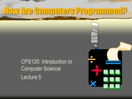 How Are Computers Programmed?