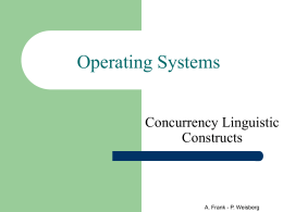Concurrency Linguistic Constructs