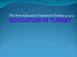 EDUCATION IN TURKEY - Kırşehir İl Milli Eğitim