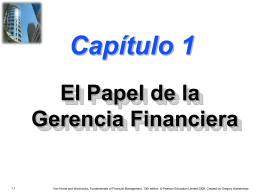 Chapter 1 -- The Role of Financial Management