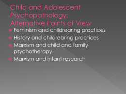 Child and Adolescent Psychopathology: Alternative Points