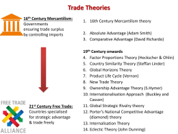 Trade Theories - Monash Tutorials