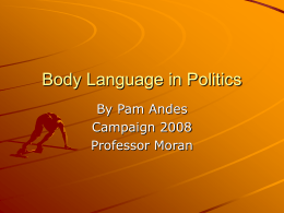 Body Language in Politics - New Jersey City University …