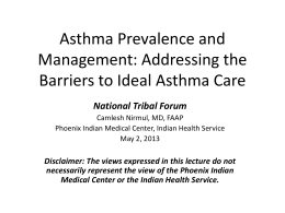 Asthma in the Native American Population: The Phoenix …