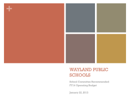 WAYLAND PUBLIC SCHOOLS