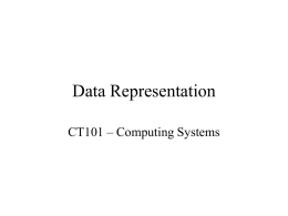 Data Representation - National University of Ireland, Galway