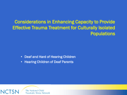 Adapting Trauma Treatments for Underserved Populations