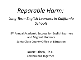 Reparable Harm: - Santa Clara County Office of Education