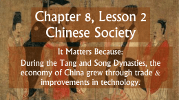 Chapter 8, Lesson 2 Chinese Society