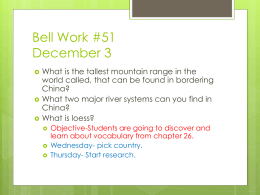 Bell Work #1 August 20