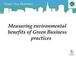 Measuring environmental benefits of Green Business …