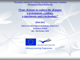The project meeting for Lifelong Learning Programme