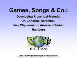 Workshop Spiele, Songs & Co.: Developing Kita