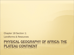 Physical Geography of Africa: The Plateau Continent