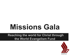 Missions Gala - Church of the Nazarene