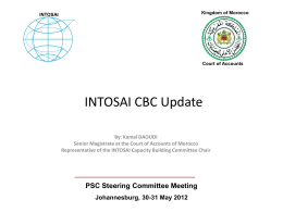 INTOSAI CBC Update - Forside